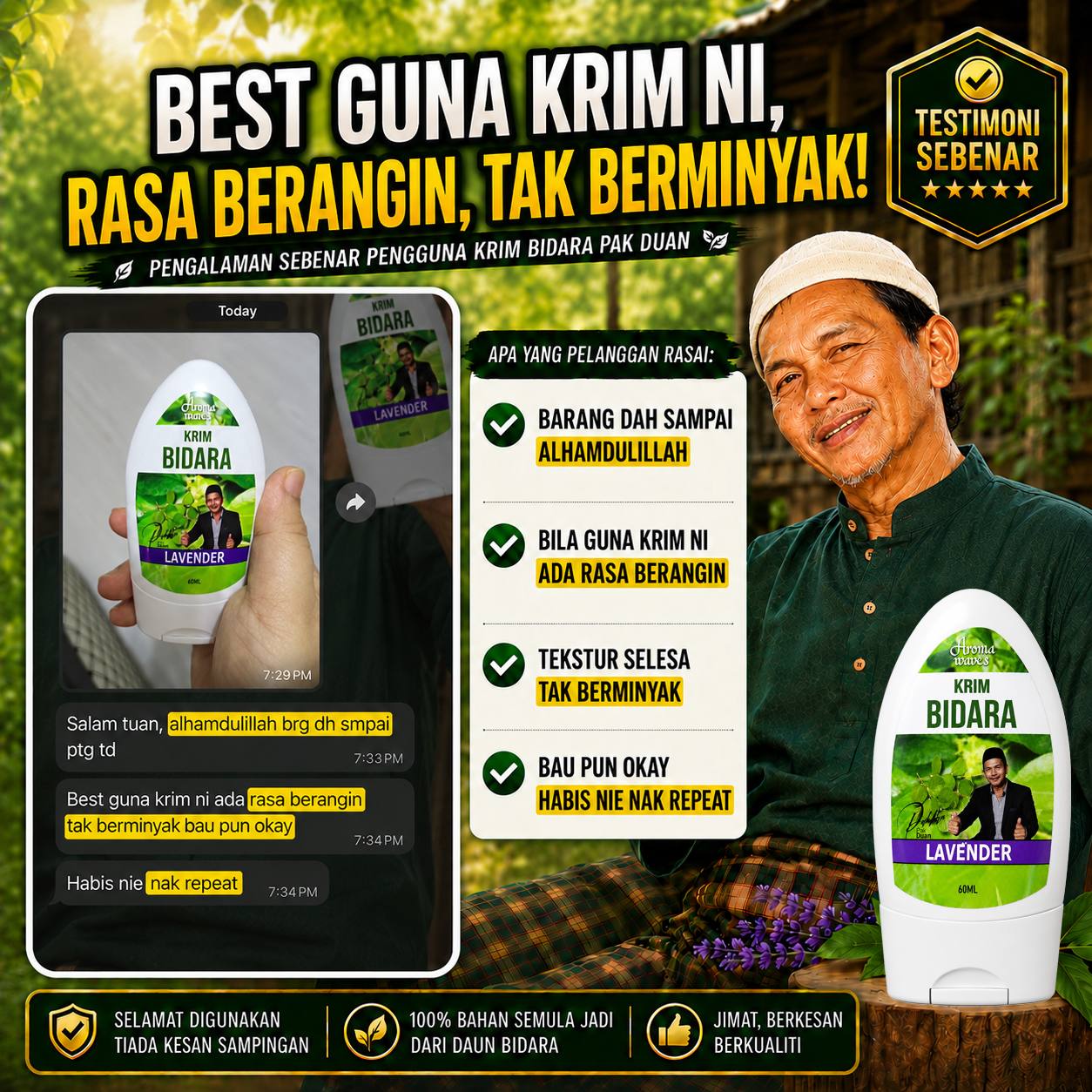 Testimoni Krim Bidara Lavender 1